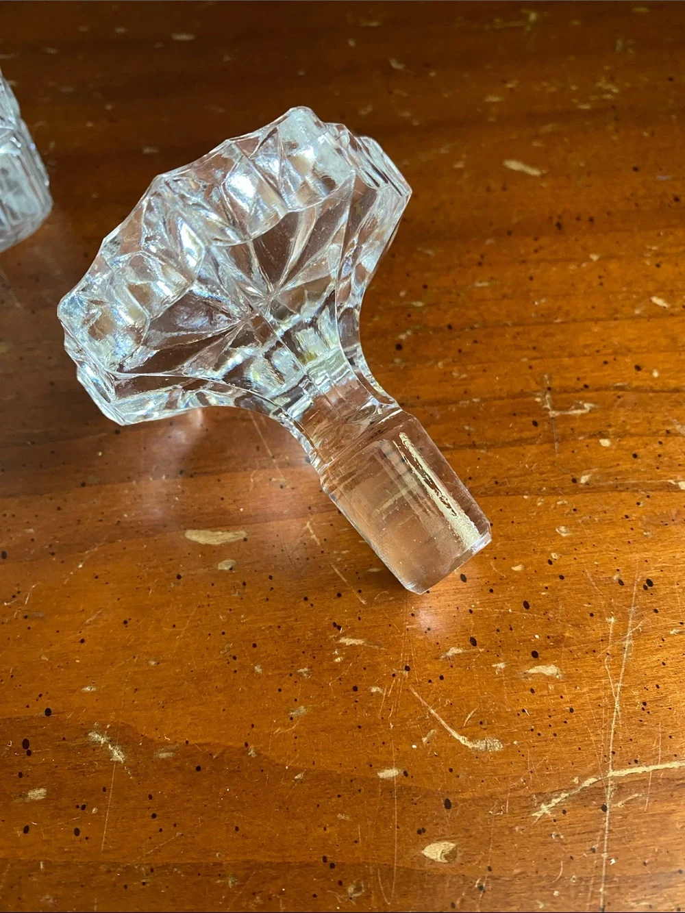 Vintage Square-Cut Whiskey Decanter